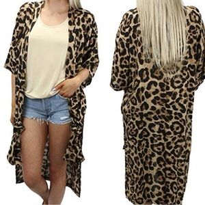 Southern Stitch leopard print duster.  Size small/ medium.   NWT